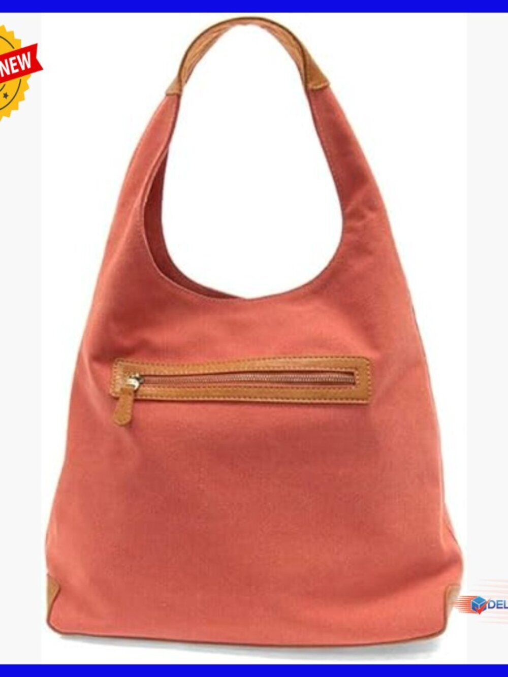 Canvas Hobo Bag with Removable Crossbody Insert, Padded Shoulder Strap